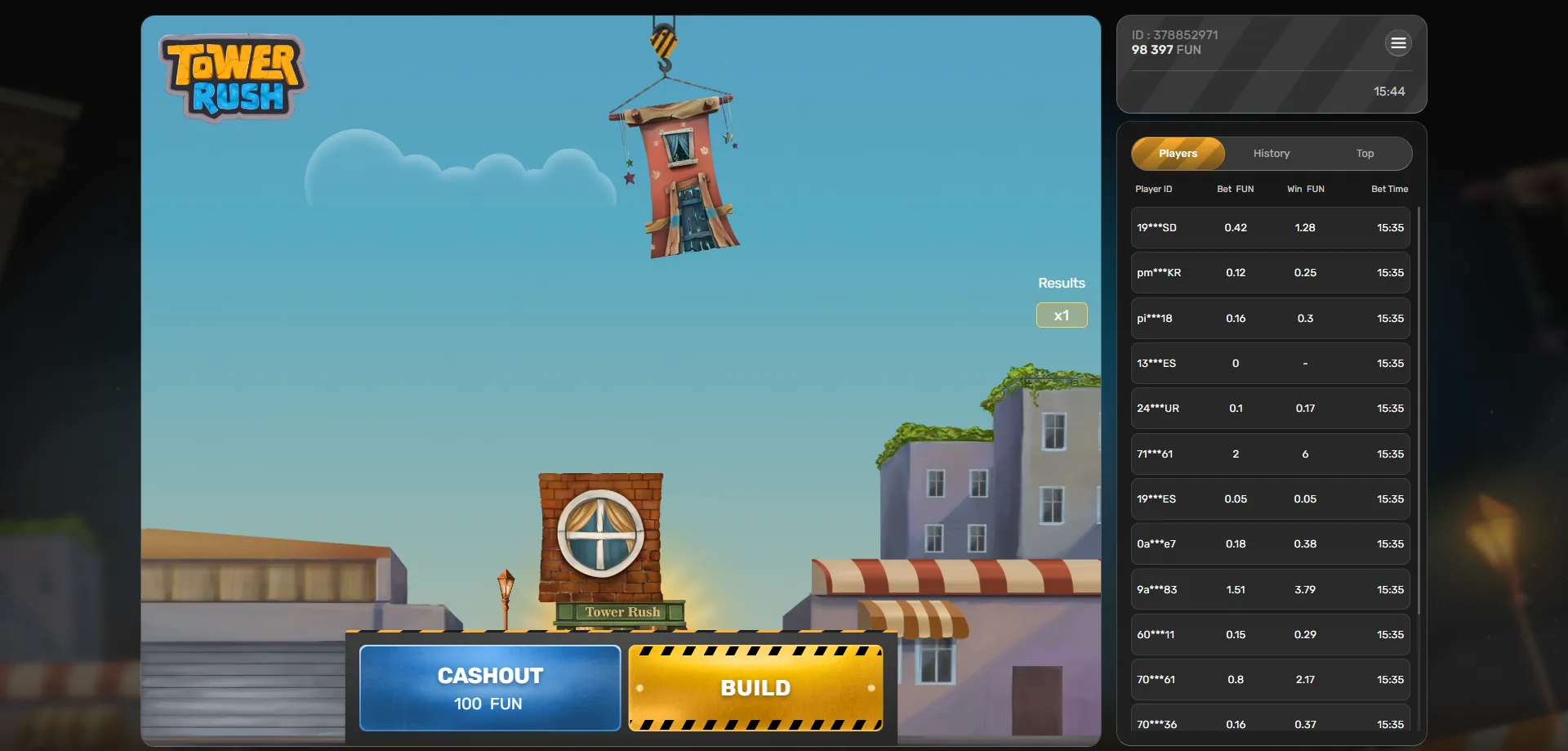 لعبة tower rush galaxsys – بناء البرج وزيادة المضاعف